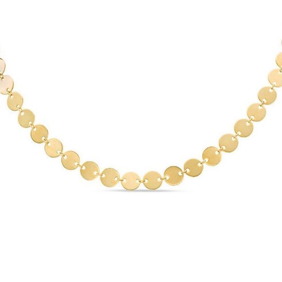 Fine Jewelry Sterling Silver Disc Choker Necklace NEW WITH GIFT BAG - Picture 9 of 13